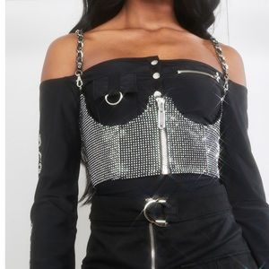 Rhinestone Under-bust Corset